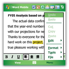 Office mobile - Word Excel для Samsung s3650 Corby